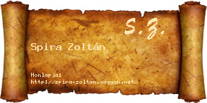 Spira Zoltán névjegykártya